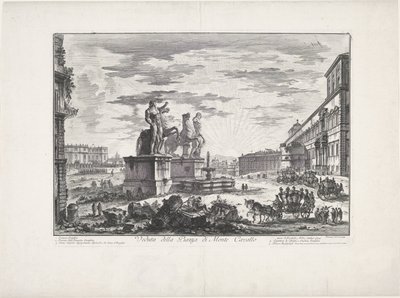 View of Monte Cavallo Square by Giovanni Battista Piranesi
